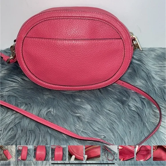 Coach Pink Leather Crossbody Bag with Embossed Design - Picture 2 of 14